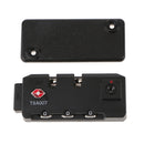 TSA 007 Secure Luggage 3 Digit Combination Lock Suitcase Bag Code Lock Padlock - Portable and Lightweight - TSA13282 Black