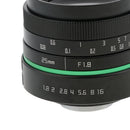 25mm F/1.8 Large Aperture Manual Prime Fixed Lens APS-C for Sony Nikon Canon Digital Cameras, Black