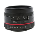 Fully Multi-coated Fixed Lens Manual Focus for Panasonic Olympus Camera 35mm F1.6 Clear Blur Background Effect