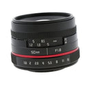 Fully Multi-coated Fixed Lens Manual Focus for Panasonic Olympus Camera 50mm F1.8 Clear Blur Background Effect