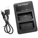 LCD Display Battery Charger Charging Stand with USB Port for Sony NP-FZ100