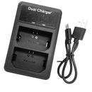 LCD Display Battery Charger Charging Stand with USB Port for Sony NP-FZ100