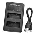 Camera Battery Charger Charging Stand with USB Port for Nikon EN-EL14/EL14A