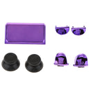 Replacement Chrome Plating Buttons and Touchpad + 2 Thumbstick Cap for PS4-JDM030 Controller Purple