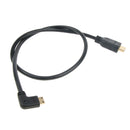Micro HDMI Cable Cord Wire for Camera Universal 90 Degree Connector Plastic Metal