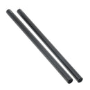2Pcs 15mm Dia 300mm 30cm Length Extension Rods for Rail System Matte Box Follow Focus Rig DSLR Black