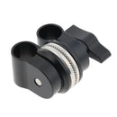 Swivel Rod Clamp 15mm for Digital Camera Shoulder Support System 2 Ports