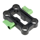 4 Holes Rod Offset Raiser Clamp for 15mm Dslr Rig Rail Shoulder Support Pad