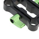 4 Holes Rod Offset Raiser Clamp for 15mm Dslr Rig Rail Shoulder Support Pad