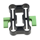 4 Holes Rod Offset Raiser Clamp for 15mm Dslr Rig Rail Shoulder Support Pad