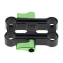 4 Holes Rod Offset Raiser Clamp for 15mm Dslr Rig Rail Shoulder Support Pad