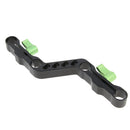 15mm Rod Clamp Z-Shape Offset Raiser For DSLR Shoulder Pad with Rotable Screws (Green)