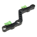15mm Rod Clamp Z-Shape Offset Raiser For DSLR Shoulder Pad with Rotable Screws (Green)