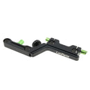 Adjustable 15mm Rod Clamp Z-Shape Offset Raiser for DSLR Shoulder Support with Rotable Screws (Green)