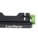 Adjustable 15mm Rod Clamp Z-Shape Offset Raiser for DSLR Shoulder Support with Rotable Screws (Green)