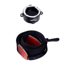 Dual Lens Fast Converter for Canon EF-mount Camera with Shoulder Strap - Black