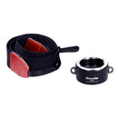 Dual Lens Fast Converter for Nikon F-mount Camera with Shoulder Strap - Black