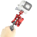 Aluminum Alloy Underwater Diving Ball Clamp Mount Bracket Joint Arm for GoPro Hero Action Cameras - Red