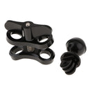 Aluminum Alloy Underwater Diving Ball Clamp Mount Bracket Joint Arm for GoPro Hero Action Cameras - Black