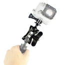 Aluminum Alloy Underwater Diving Ball Clamp Mount Bracket Joint Arm for GoPro Hero Action Cameras - Black