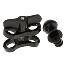 Aluminum Alloy Underwater Diving Ball Clamp Mount Bracket Joint Arm for GoPro Hero Action Cameras - Black