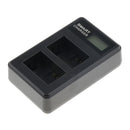 LCD Display USB Dual Ports Slot 2 Channels Battery Charger NP-FW50 for Sony SLT A33 Alpha NEX F3 6 5 5N etc Cameras