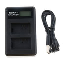 LCD Display USB Dual Ports Slot 2 Channels Battery Charger NP-FW50 for Sony SLT A33 Alpha NEX F3 6 5 5N etc Cameras