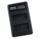 LCD Display USB Dual Ports Slot 2 Channels Battery Charger LP-E8 for Canon EOS 600D 700D etc Cameras