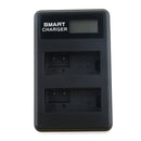 LCD Display USB Dual Ports Slot 2 Channels Battery Charger LP-E8 for Canon EOS 600D 700D etc Cameras