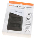 LP-E17 USB Travel Battery Charger Dual Channels with Charging Cable for Canon Rebel T6i T6s 8000D Kiss X8i Digital Cameras