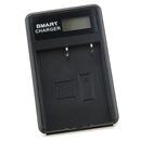 LCD Display USB Dual Ports Slot 2 Channels Camera Charger for Olympus BLH-1 BLH1 OM-D OMD E-M1 MARK IIBLH-1 Batteries Black