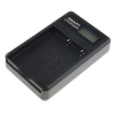 LCD Display USB Dual Ports Slot 2 Channels Camera Charger for Olympus BLH-1 BLH1 OM-D OMD E-M1 MARK IIBLH-1 Batteries Black