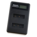 LCD Display USB Dual Ports Slot 2 Channels Camera Charger for Sony NP BX1/M8 DSC-HX80 RX1RII HX50V WX350 Batteries Black
