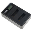 LCD Display USB Dual Ports Slot 2 Channels Camera Charger for Sony NP BX1/M8 DSC-HX80 RX1RII HX50V WX350 Batteries Black