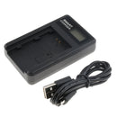 LCD Display USB Travel Battery Charger + Charging Cable for Sony A9 A9R A9S NP-FZ100
