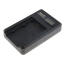 LCD Display USB Travel Battery Charger + Charging Cable for Sony A9 A9R A9S NP-FZ100