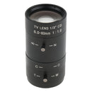 CCTV Industrial Camera Varifocal 6-60mm Manual IRIS Zoom CS Mount Lens Format 1/3'' (Black)