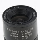 3.5mm to 8mm 3MP f/1.4 Varifocal CS C-Mount Manual IRIS Zoom Lens