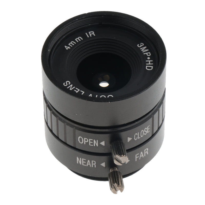 1/2'' 4mm f/1.2 3MP CS-Mount Fixed Iris CCTV IR Lens for Network Security Surveillance Camera