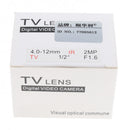 4mm-12mm F1.6 2MP(Megapixels) Varifocal CCTV Industrial Camera Lens C Mount Manual IRIS Zoom Lenses FOV 70-29 Degree