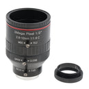 CCTV Industrial Camera Varifocal 2.8-12mm f/1.6C Aperture Focal Manual IRIS Zoom CS Mount Lens Format 1/2'' (Black)