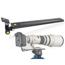 55mm Foldable Quick Release Plate for Tripod Monopod Telephoto Lens Camera Mount Bracket Support Photography Kit 1/4'' 3/8