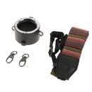 Dual Lens Fast Converter for Nikon SLR Camera with Shoulder Strap and Metal Buckle - Black