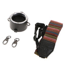 Dual Lens Fast Converter for Nikon SLR Camera with Shoulder Strap and Metal Buckle - Black