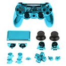 Full Shell Kit for Sony PS4 Pro Cover Case Skin Set Replacement Button Accessory Bundle 16Pack Blue