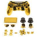 Full Shell Kit for Sony PS4 Pro Cover Case Skin Set Replacement Button Accessory Bundle 16Pack Gold