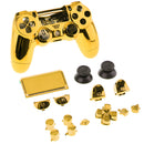 Full Shell Kit for Sony PS4 Pro Cover Case Skin Set Replacement Button Accessory Bundle 16Pack Gold