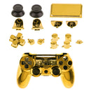 Full Shell Kit for Sony PS4 Pro Cover Case Skin Set Replacement Button Accessory Bundle 16Pack Gold