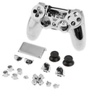 Full Shell Kit for Sony PS4 Pro Cover Case Skin Set Replacement Button Accessory Bundle 16Pack Silver