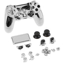 Full Shell Kit for Sony PS4 Pro Cover Case Skin Set Replacement Button Accessory Bundle 16Pack Silver